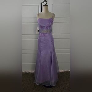 Purple Lavender Chiffon Fit & Flare 2-piece Prom Dress or Costume